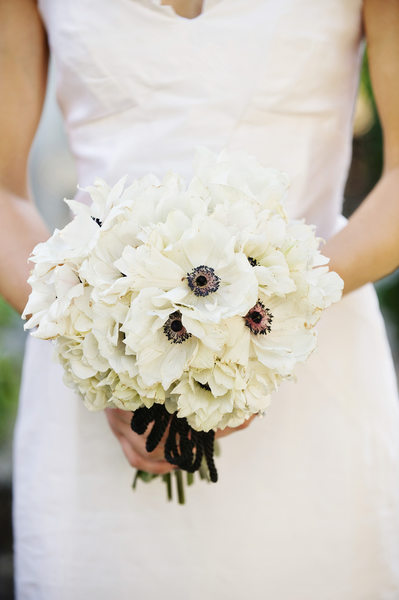 Wedding Details - White Anemone Bridal Bouquet