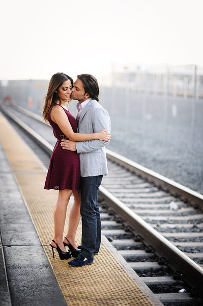 Train Tracks Engagement Session Photography