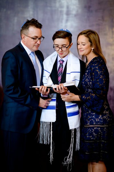 Traditional Bar Mitzvah Portrait at Temple Isaiah
