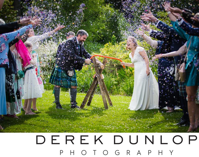 Confetti celebration Mabie House Dumfries