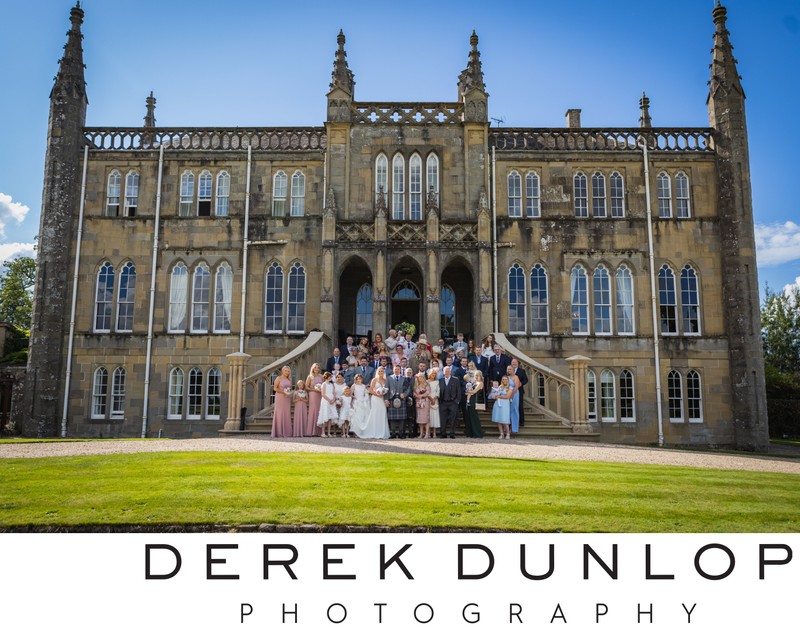 Ross Priory wedding group Loch Lomond lawn