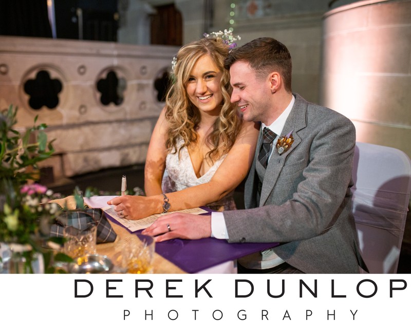 Cottiers Glasgow Wedding | Signing the Register