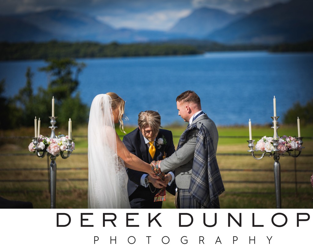 Lochside wedding ceremony Ross Priory