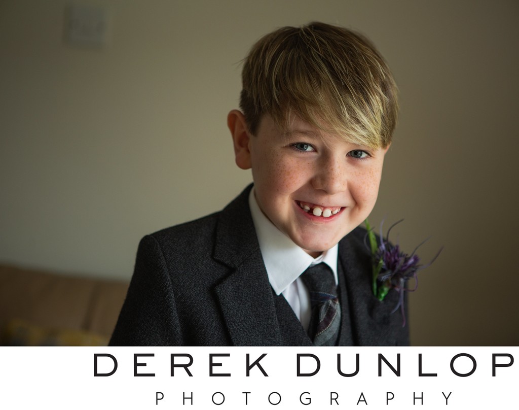 Pageboy portrait Brig o Doon wedding