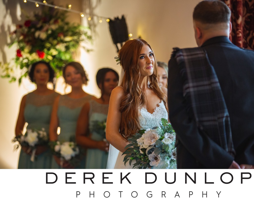 Bridal party aisle Brig o Doon