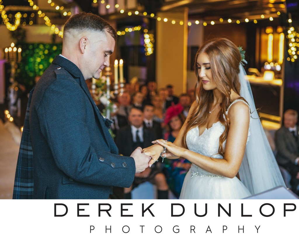 Ring exchange Brig o Doon ceremony