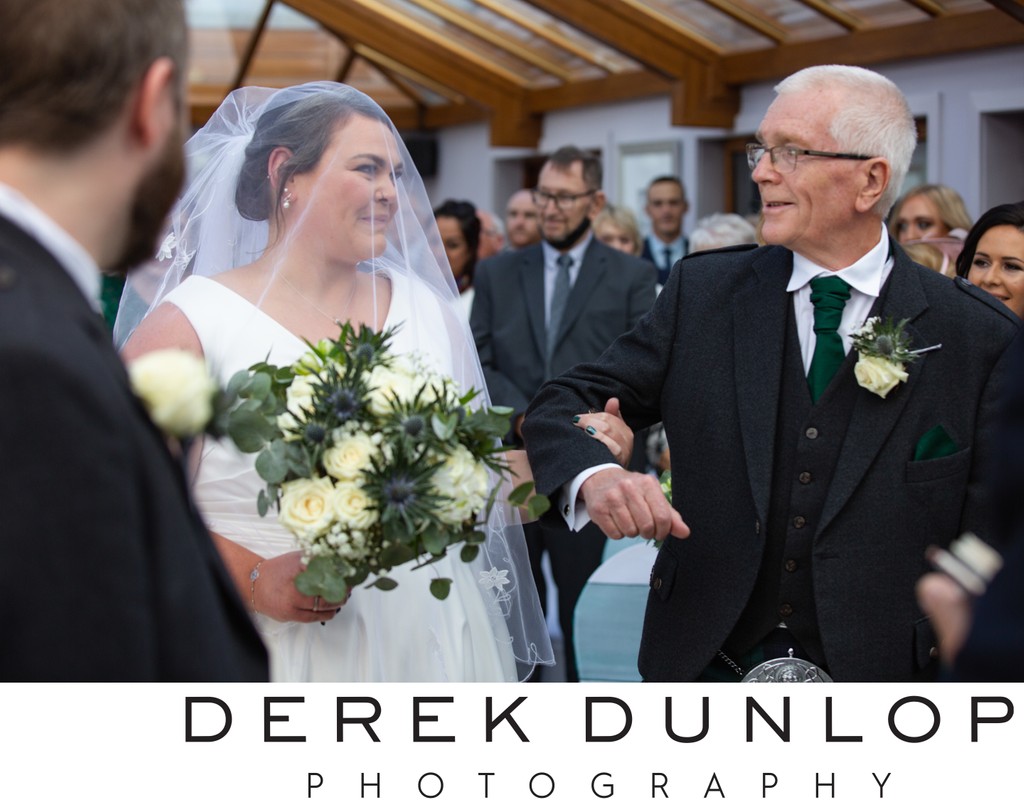 Bride and Her Father — Gailes Hotel Wedding
