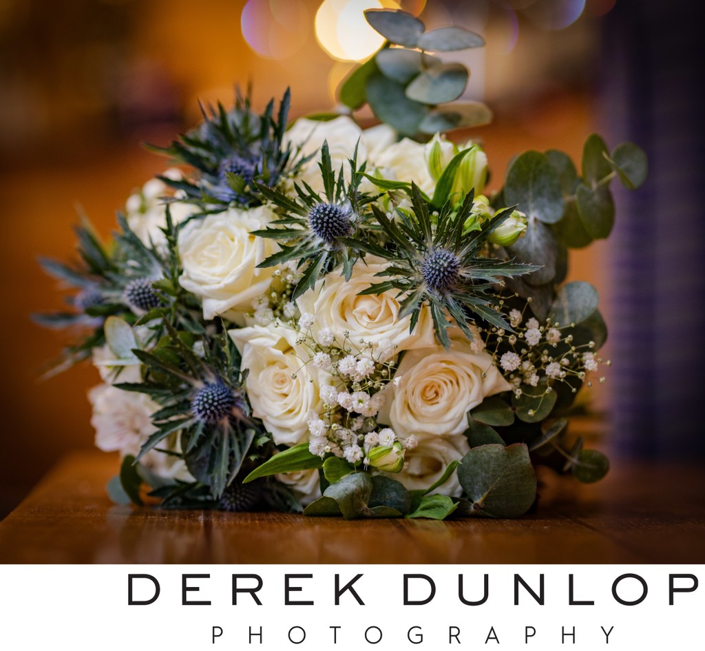 Scottish Thistle Bouquet — Gailes Hotel Wedding
