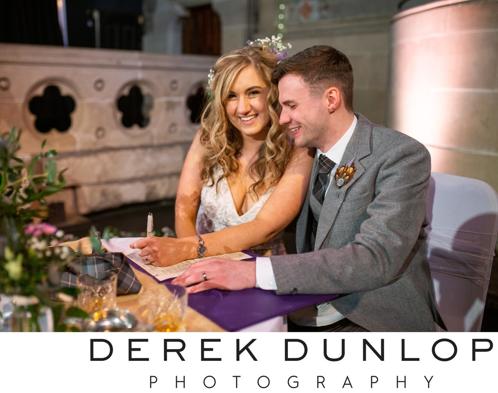Cottiers Glasgow Wedding | Signing the Register