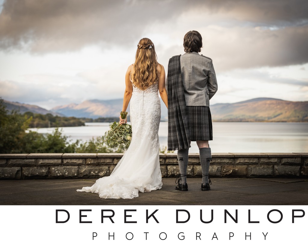 sunset at Loch Lomond | the cruin | wedding
