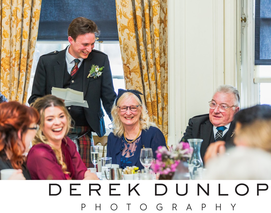 Groom speech top table Pollok House