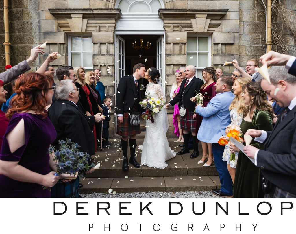  Confetti front steps Pollok House Glasgow