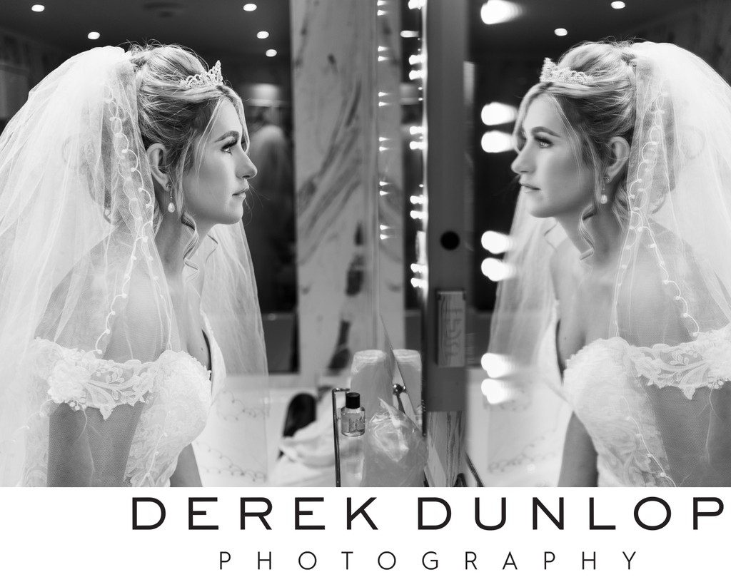 Fairfield House Wedding Bride Mirror Portrait