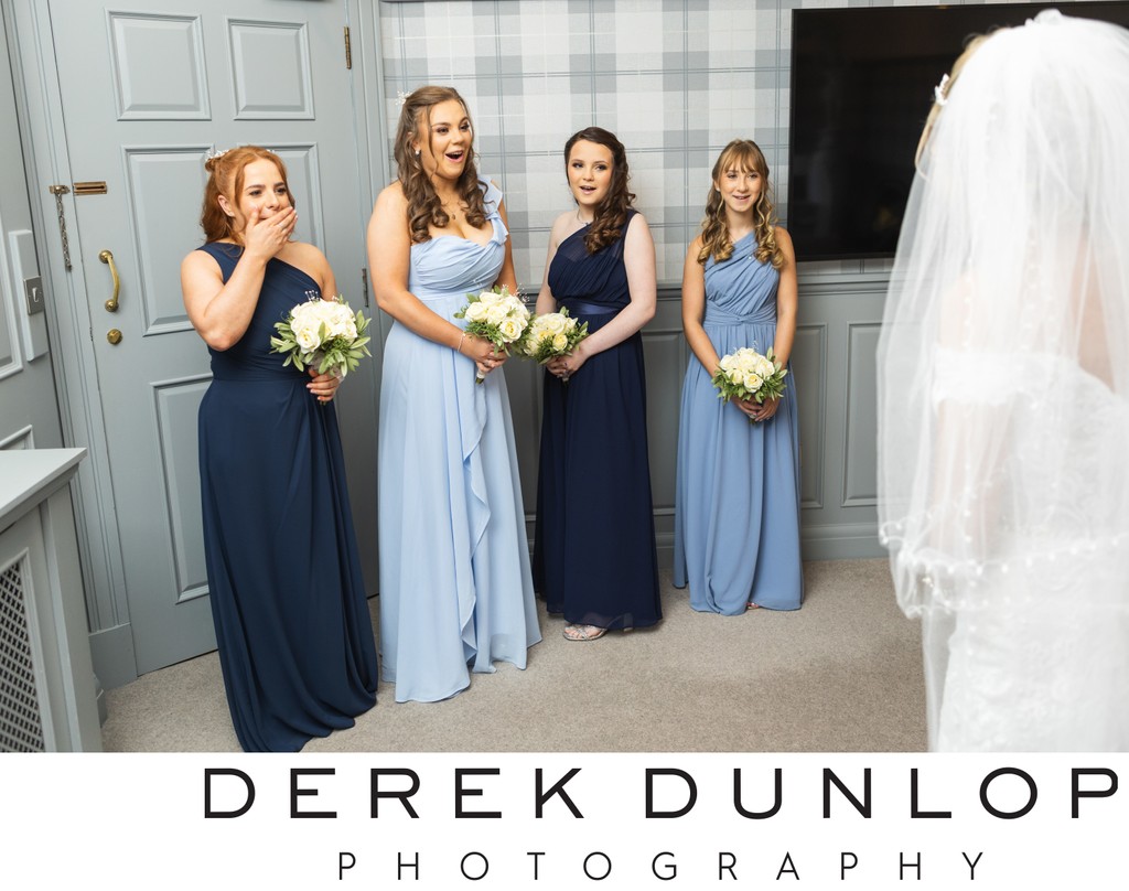 Moment with bride and brides maid at Fairfield hotel wedding