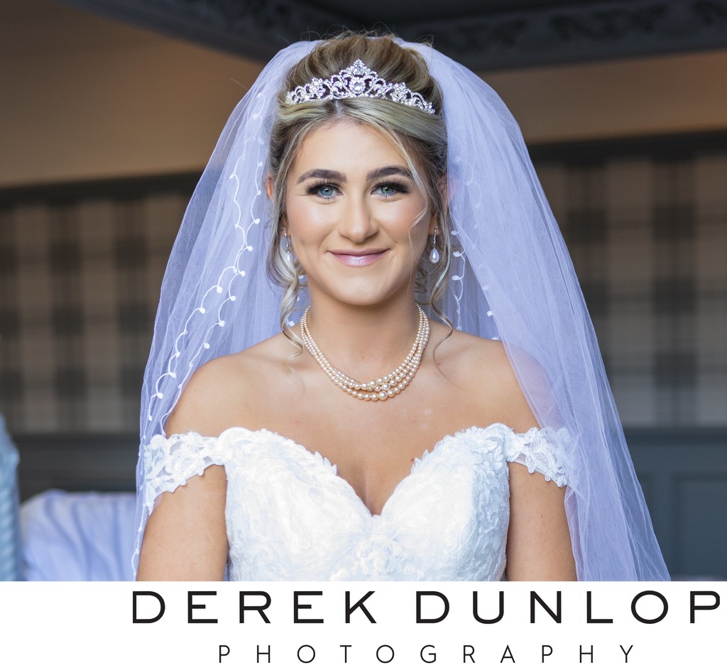 Happy bride portrait - wedding photographer scotland