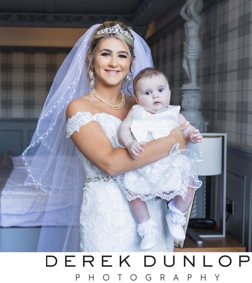 Bride and Baby — Fairfield House Wedding, Ayr