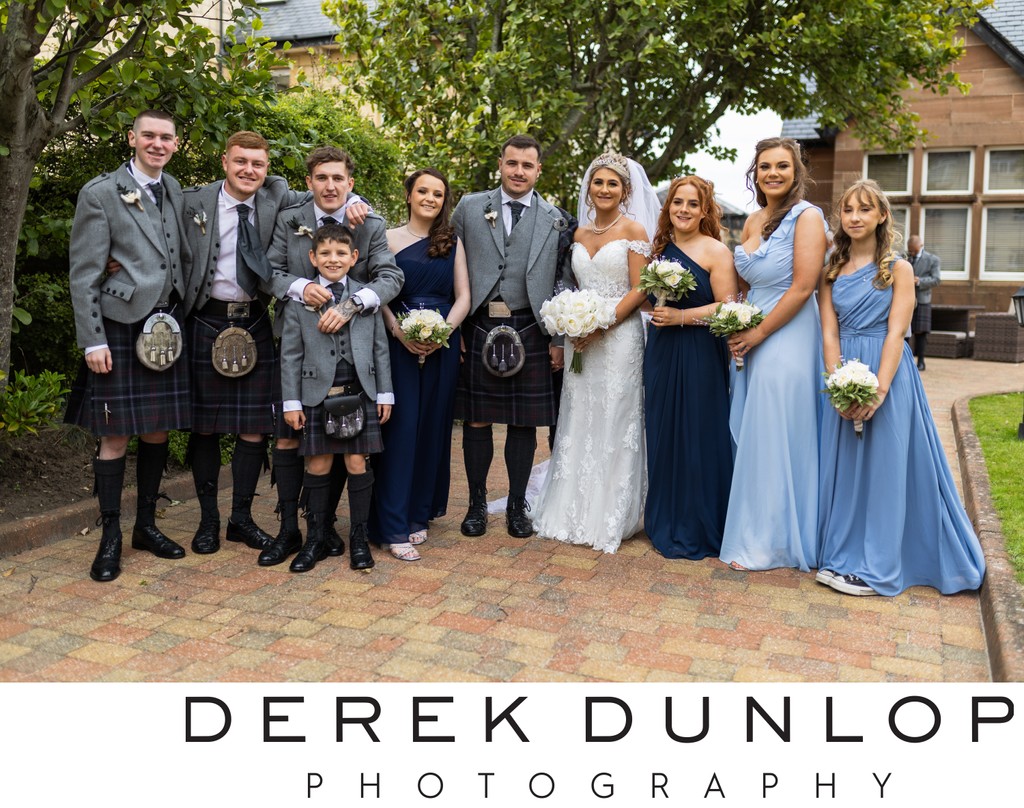 Family group shot at Ayrshire wedding