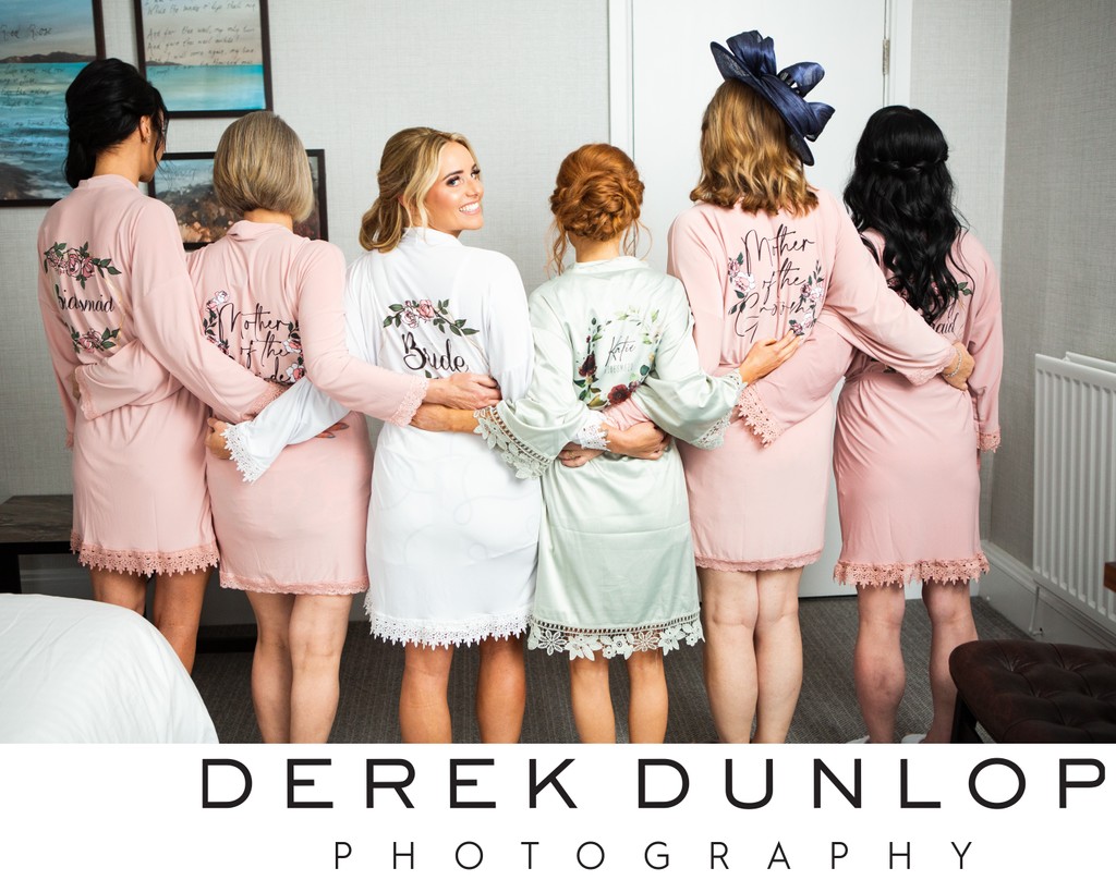 Bridesmaids personalised robes Marine Troon