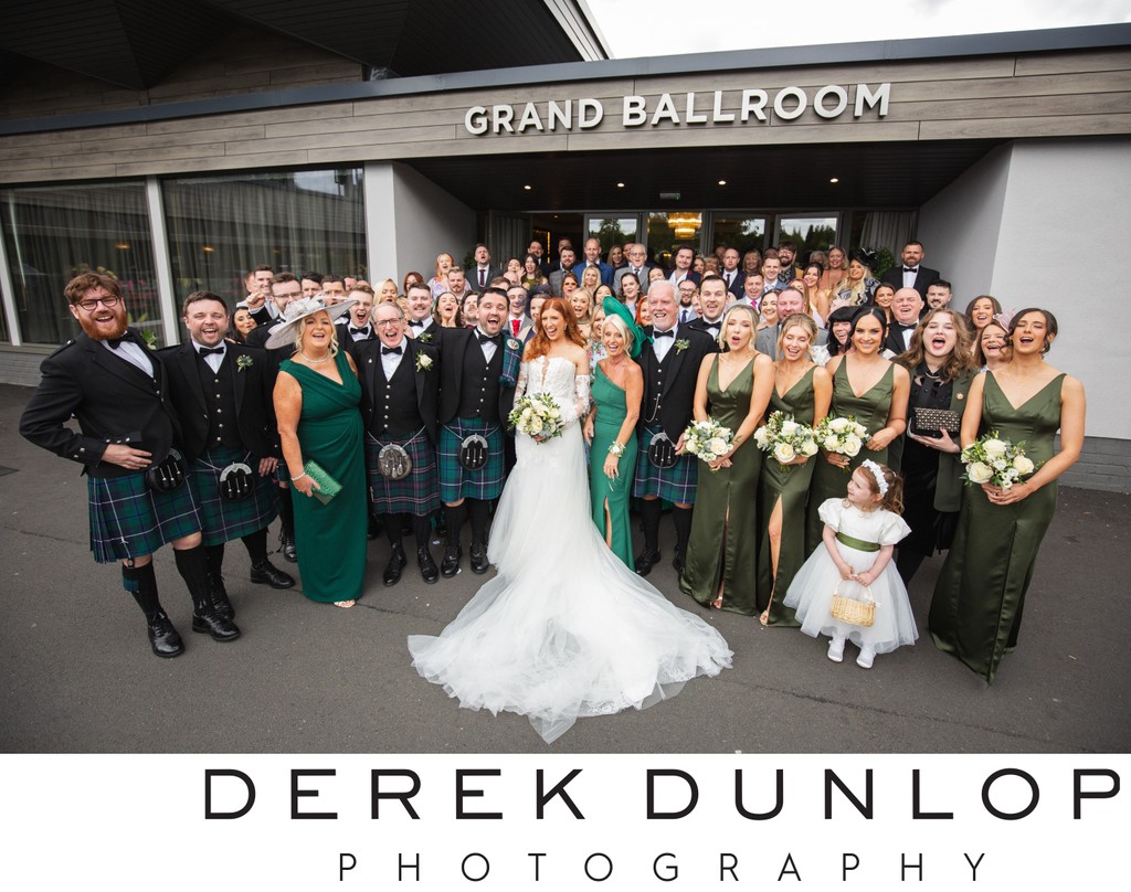 Grand Ballroom Group Photo — Redhurst Wedding