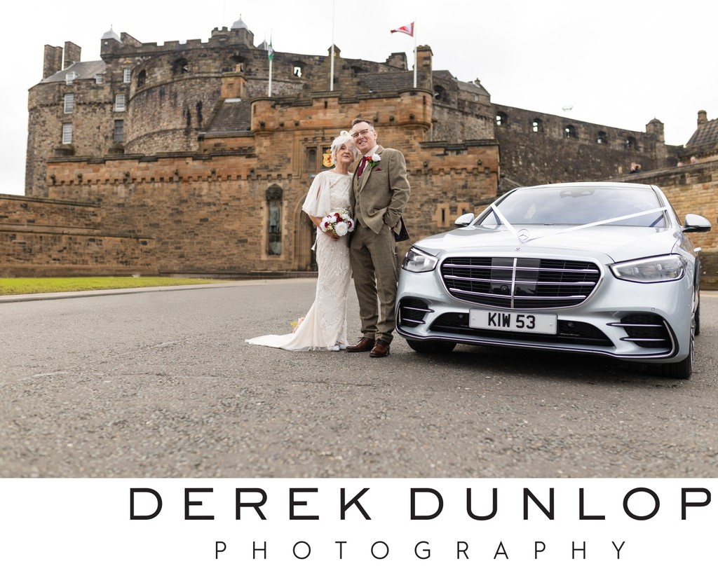 Edinburgh Castle Wedding Photographer | Bride & Groom