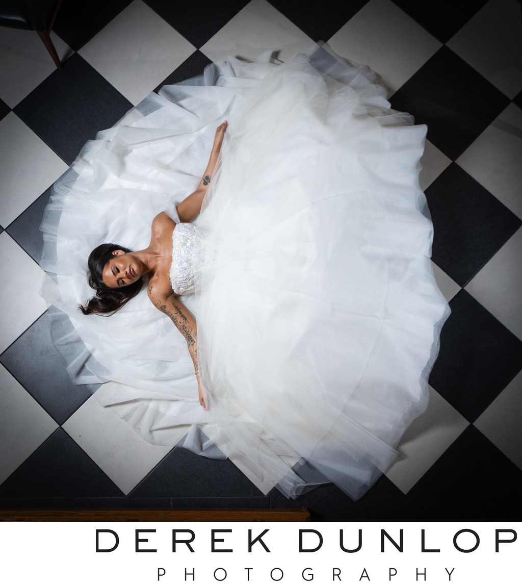 Bride Overhead Shot Lochgreen House Hotel Troon