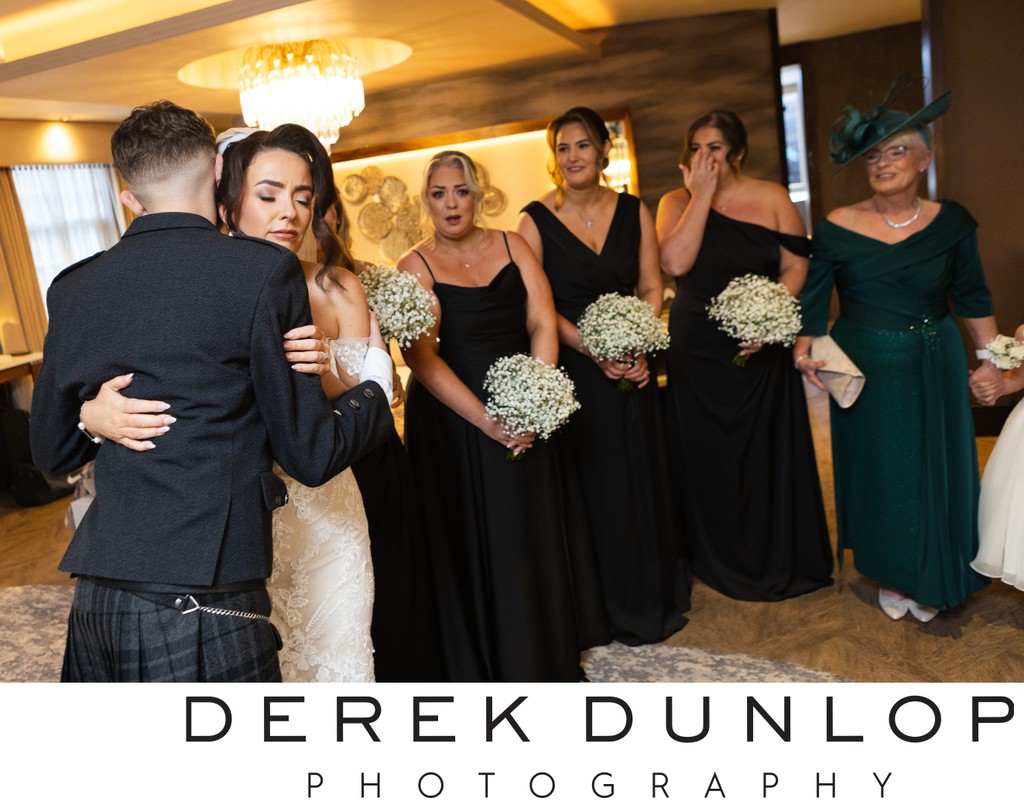 Bride and Her Son at the Busby Hotel Glasgow