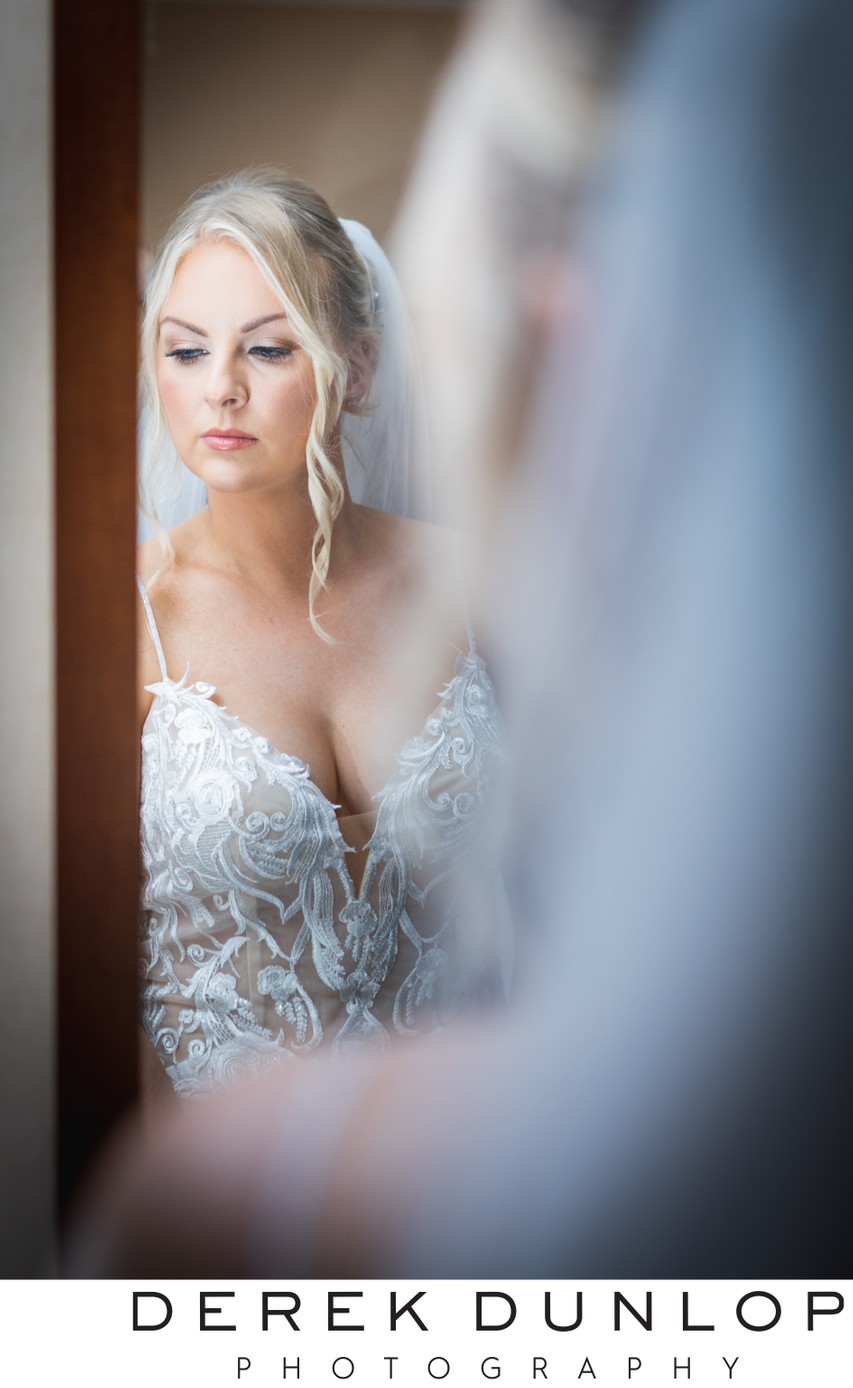 Soft focus bridal portrait Ross Priory
