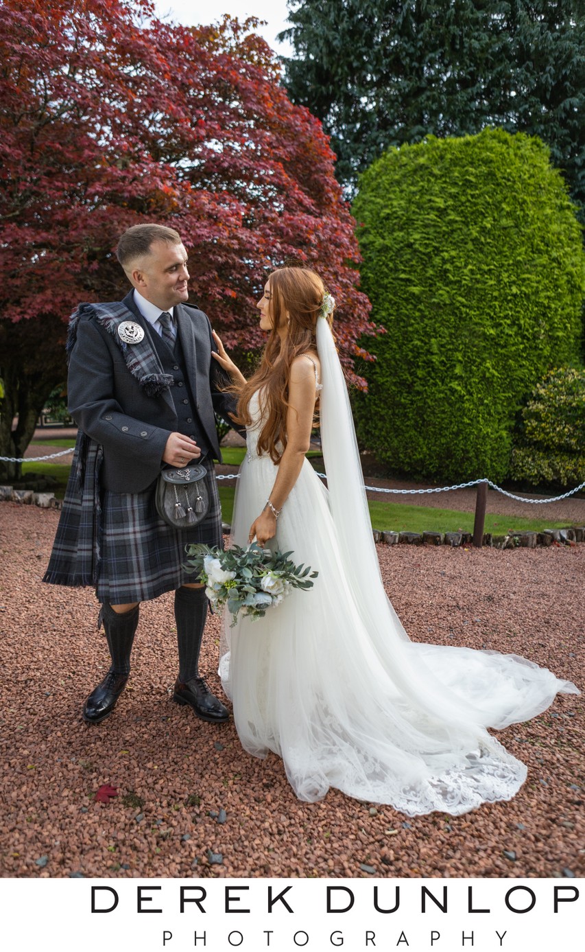 Garden path couple Brig o Doon Alloway