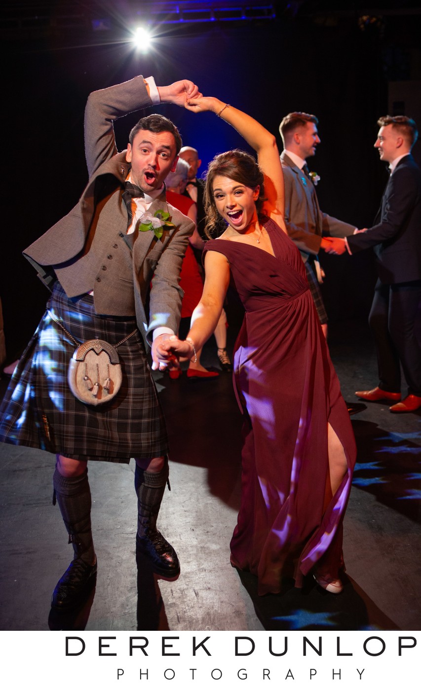 Guests dancing — Cottiers Glasgow wedding