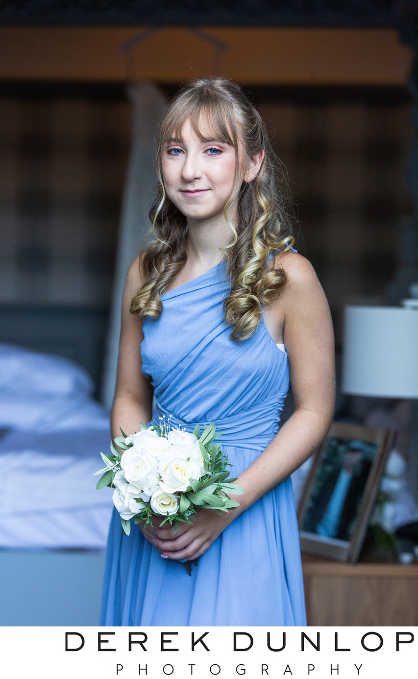 Bridesmaid at Ayrshire wedding - Fairfield House Hotel