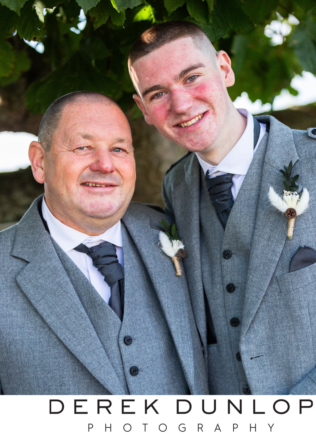 father & son wedding portrait - Ayrshire