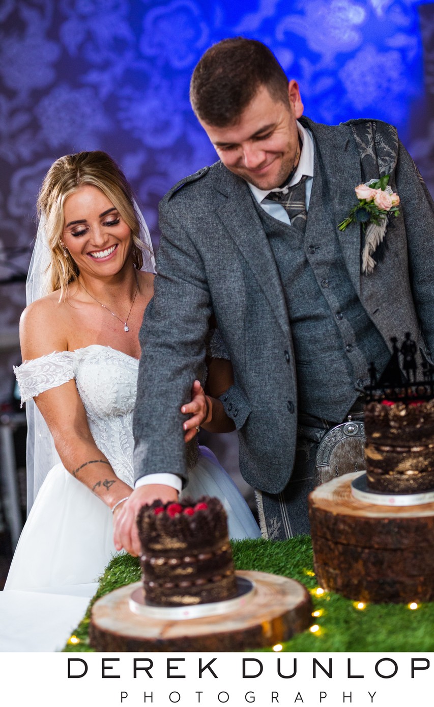 Evening cake cutting Marine Troon wedding