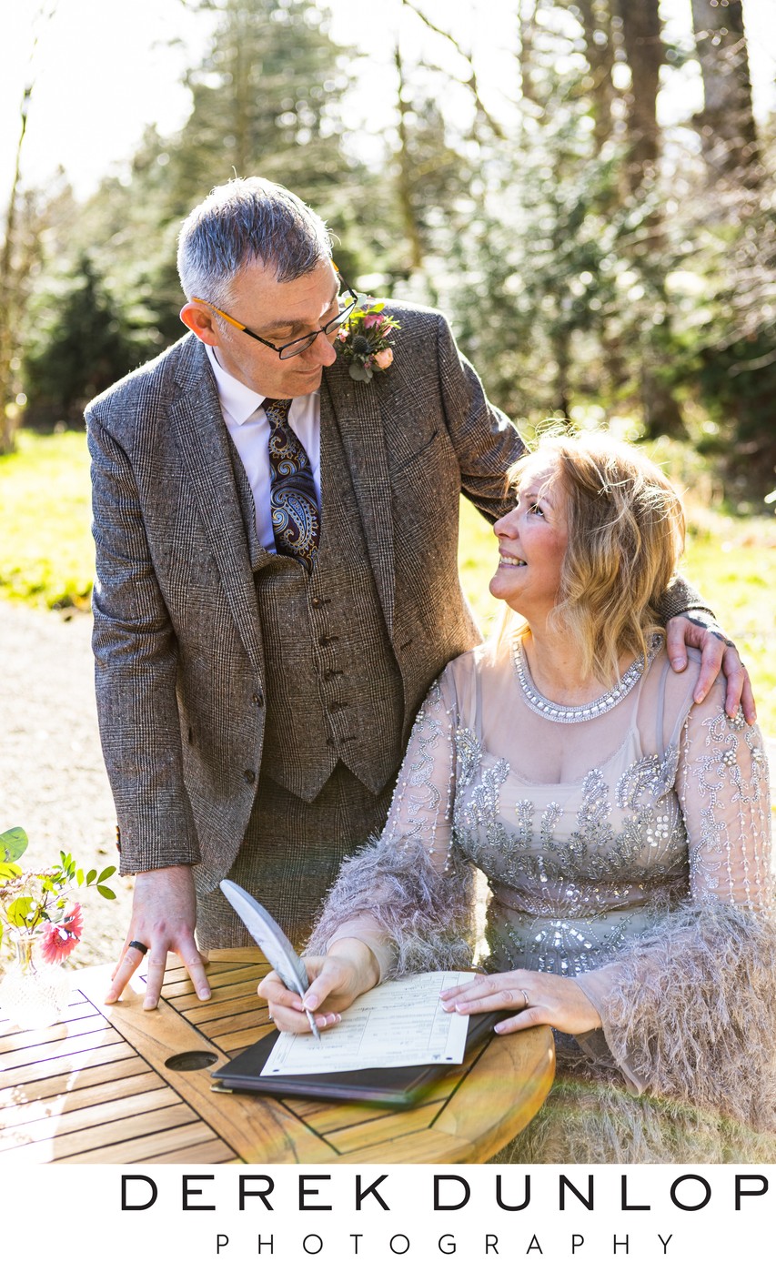 Glenapp Castle small wedding - couple photograph