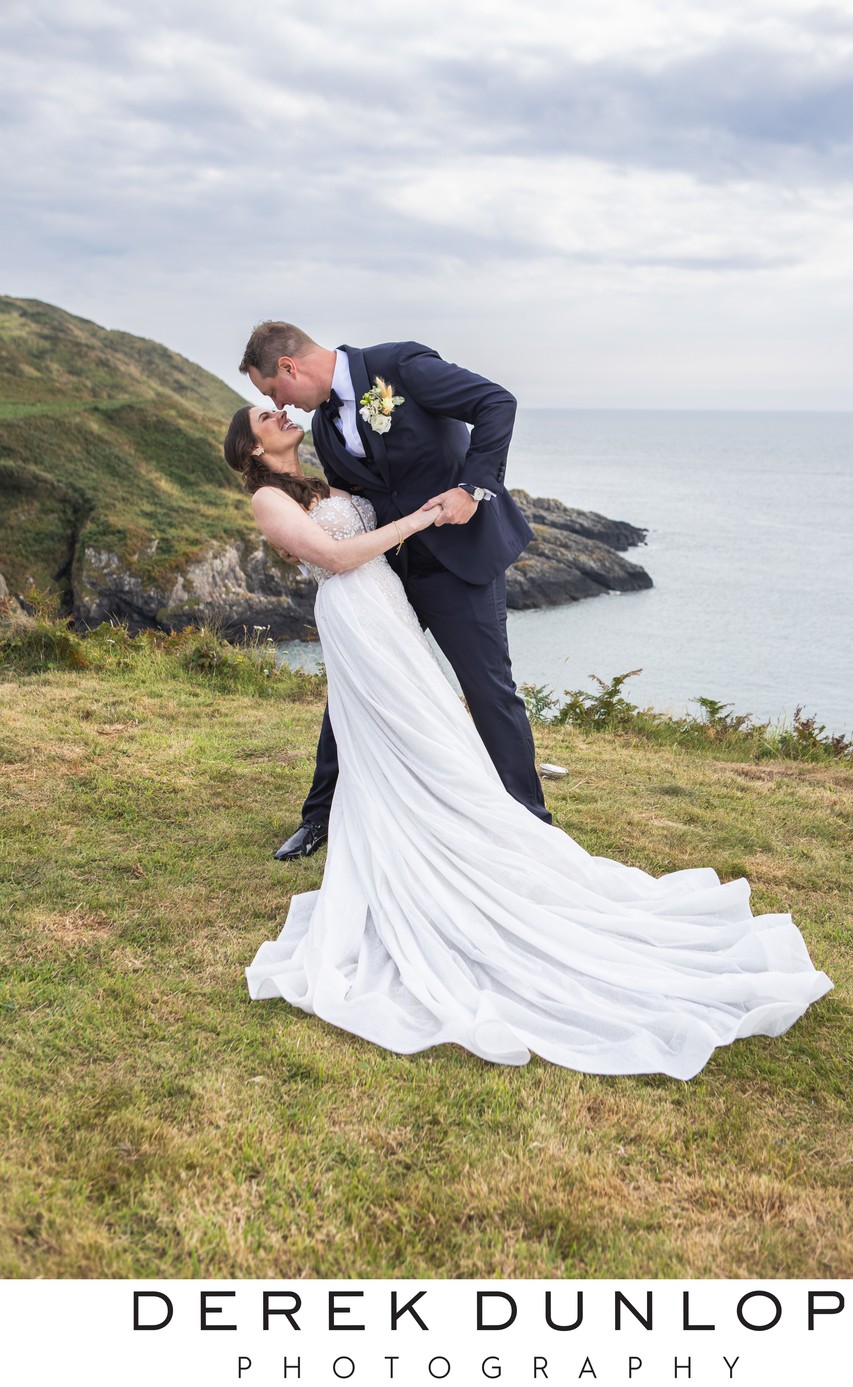 Bride and Groom at Dunskey Estate Portpatrick