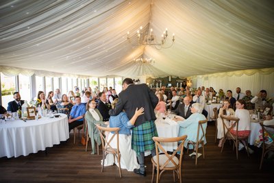 Marquee reception Mabie House Hotel