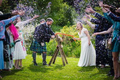 Confetti celebration Mabie House Dumfries