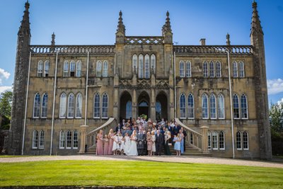 Ross Priory wedding group Loch Lomond lawn