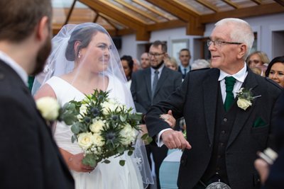 Bride and Her Father — Gailes Hotel Wedding