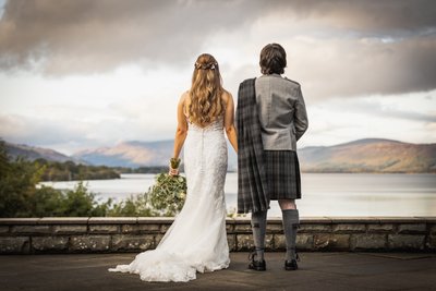 sunset at Loch Lomond | the cruin | wedding