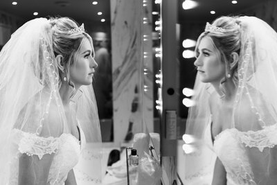 Fairfield House Wedding Bride Mirror Portrait