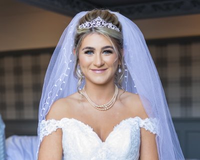 Happy bride portrait - wedding photographer scotland