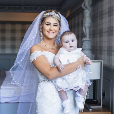 Bride and Baby — Fairfield House Wedding, Ayr
