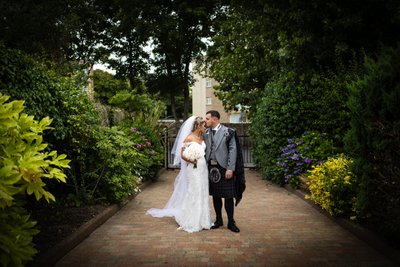 Ayrshire fine art wedding photo at Fairfield house hotel