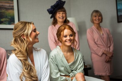 Bridal party morning prep Marine Troon