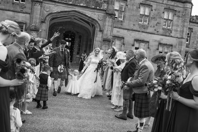 Blairquhan Castle Confetti Exit | Ayrshire Wedding
