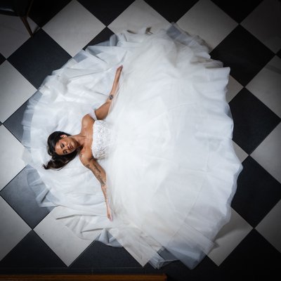 Bride Overhead Shot Lochgreen House Hotel Troon