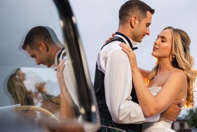 Golden Hour Wedding Portrait at Roodley Barn
