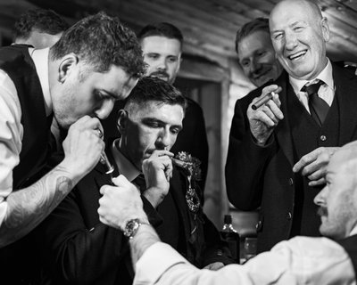 Groom and Groomsmen at Silverwood Resort