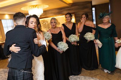 Bride and Her Son at the Busby Hotel Glasgow
