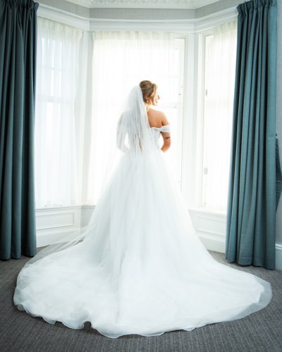 Marine Hotel Bridal Portrait | Troon Wedding